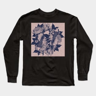 Koi and Chrysanthemums Long Sleeve T-Shirt